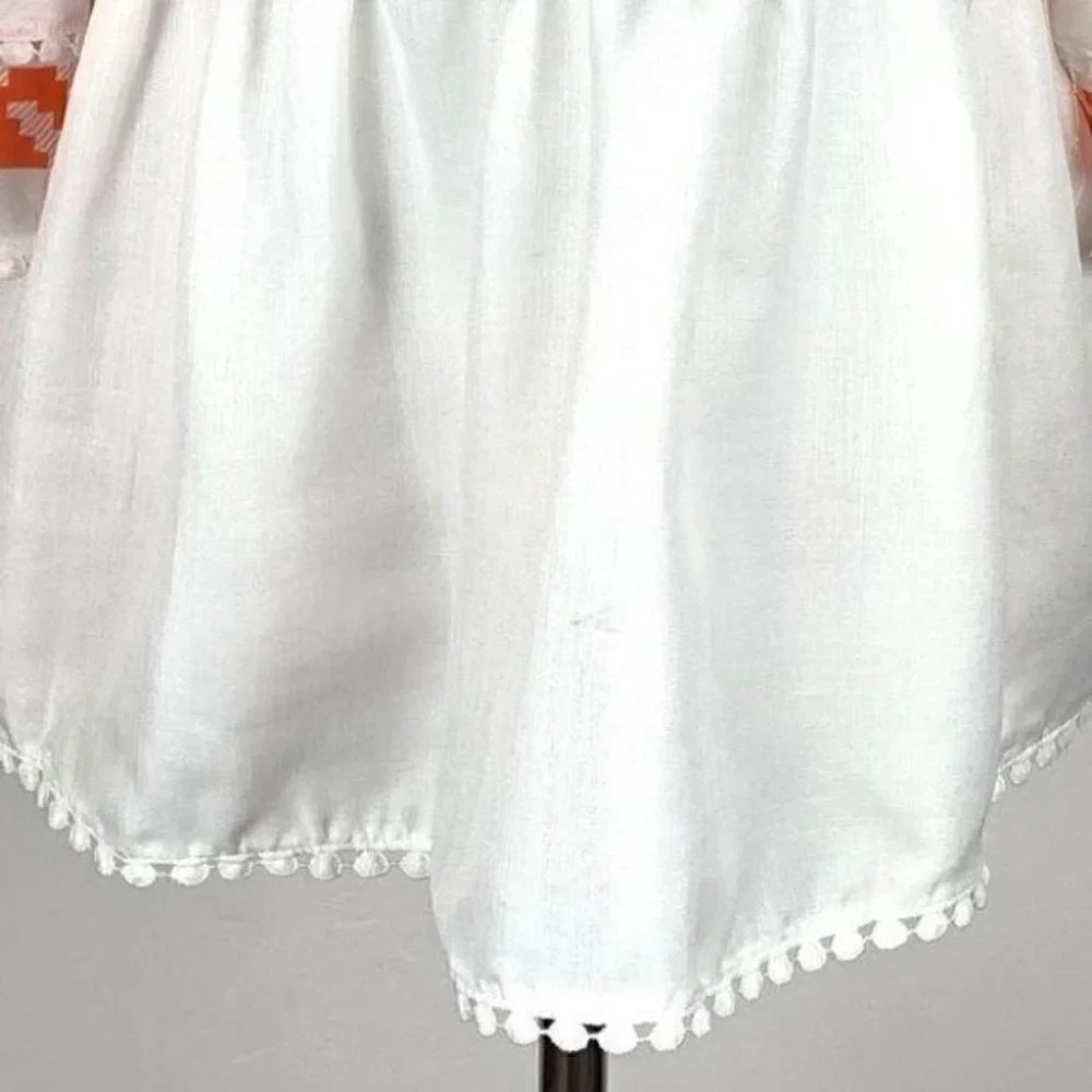 Misslook top size S Orange white peasant festival - Picture 8 of 13